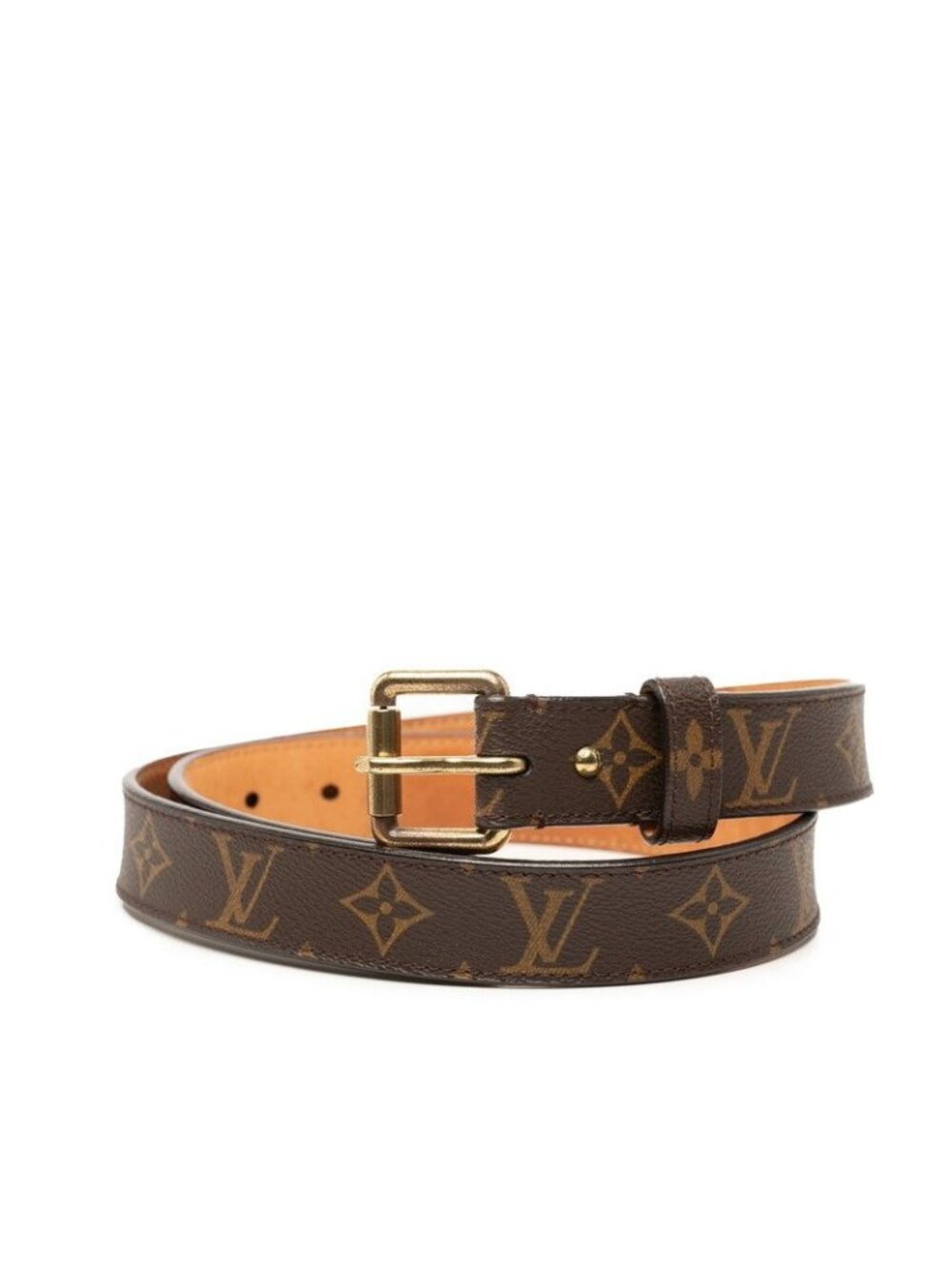 Louis Vuitton Monogram Belt 90/36 Brown Leather